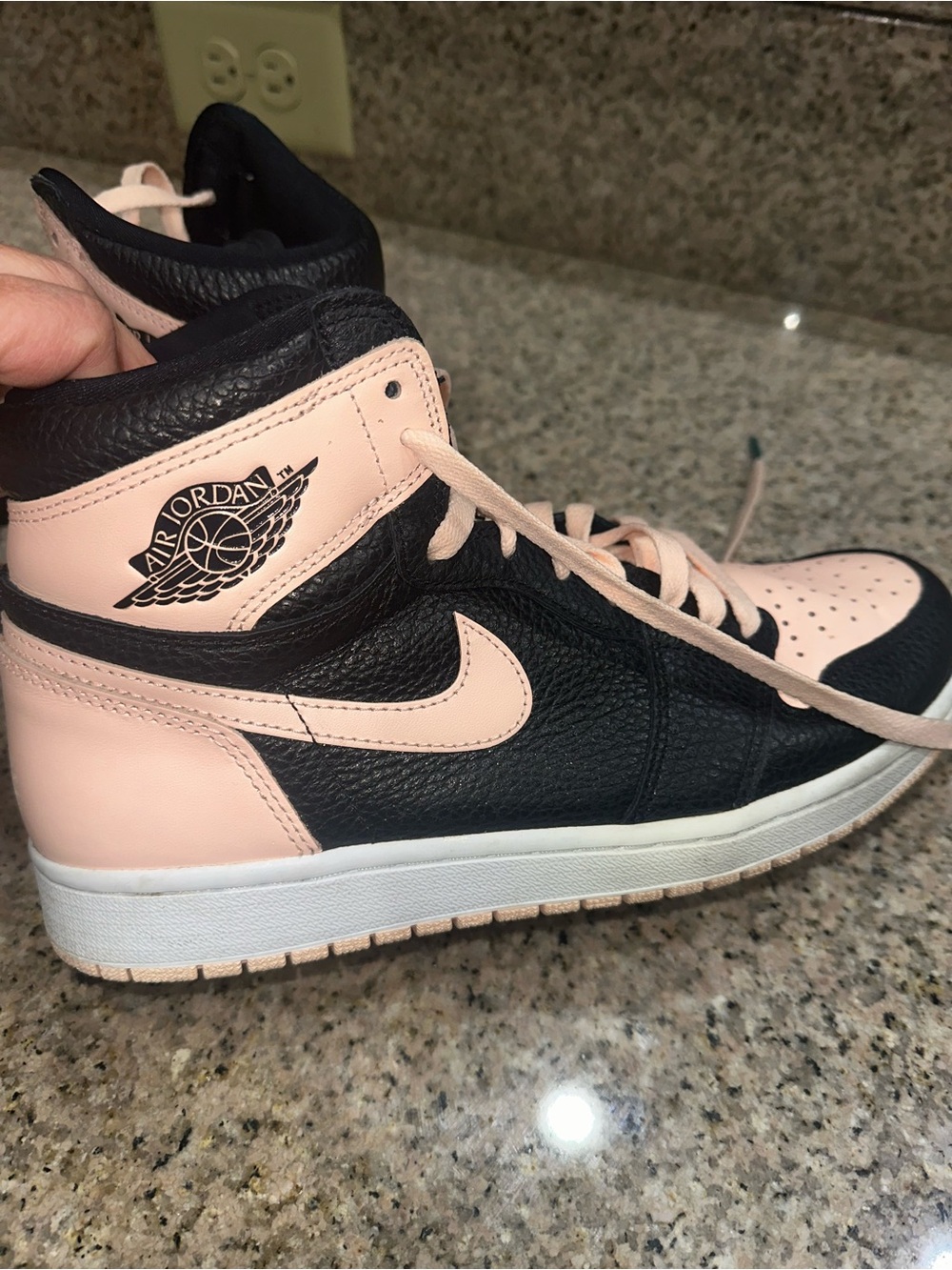 Jordan Women's High-Top Sneakers in Pink and Black